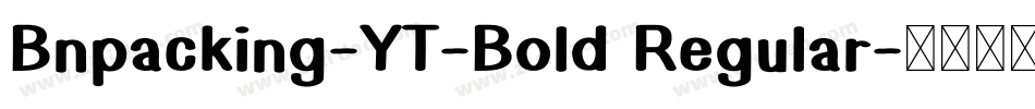 Bnpacking-YT-Bold Regular字体转换